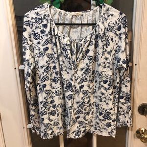 Lucky Brand blue floral top